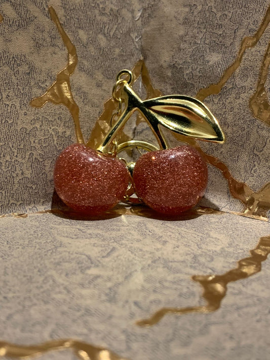 Cherry Key Chain (Tea Pink)