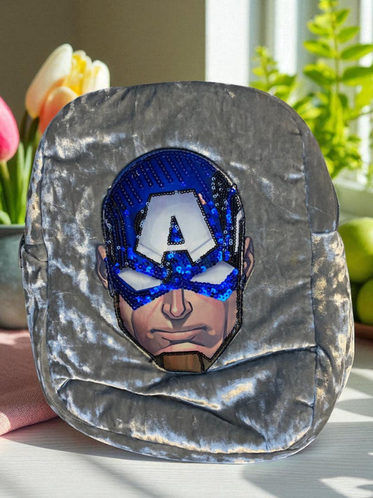 Captain America Backpack (Grey)