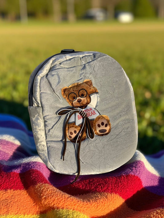 Teddy Bear Backpack (Grey)